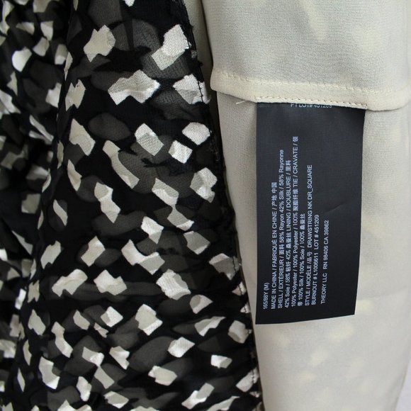 NWT Theory Silk Blend Tie-Neck Dress | Flowy for Brunch, Travel & Events - Picture 15 of 15